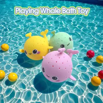 Giocattoli da Bagno per Bambini, Spugna Assorbente a Forma di Balena, Giocattoli Antistress, Gioco d'Acqua Estivo per Bambini, Giocattolo Morbido per Bambini