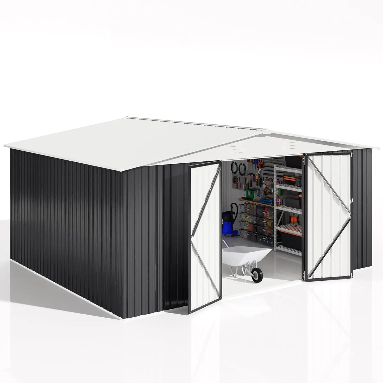 Outdoor metal storage shed image 7