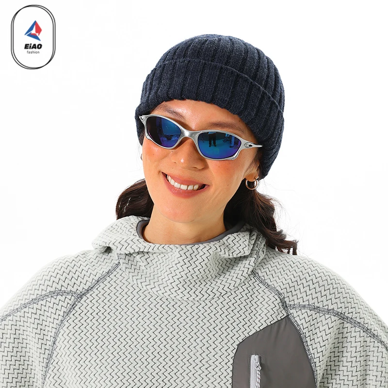 2025 New Casual Hat Autumn Winter Hip Hop Soft Knitted Warm Windproof Sports Cap Womens Outdoor Solid Color Hunting Fishing Caps