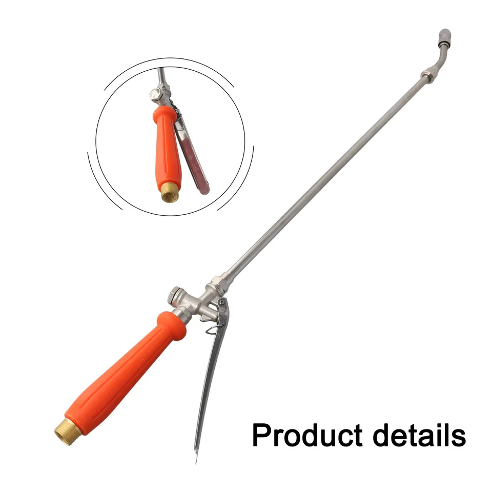 44" Sprayer Wand Replacement Kit, Stainless Steel Wand With 1/4", 3/8", 1/2" Quick Connectors, Brass Barbs & Hose Clamps Adjustable Nozzle Universal Garden Pressure Pump Watering Sprayer Accessories