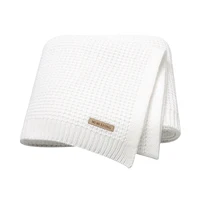 Baby Blankets 90*70cm Knitted Newborn Boys Girls Stroller Swaddle Wrap Infant Netural Crib Cellular Toddler Throwing Quilts Mats 1