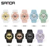 Sanda 6068ZSK WATCH FEMALE ELECTRONIC WATCH Middle School Student Sports Personality Trend Double Watch Temperament Watch 4