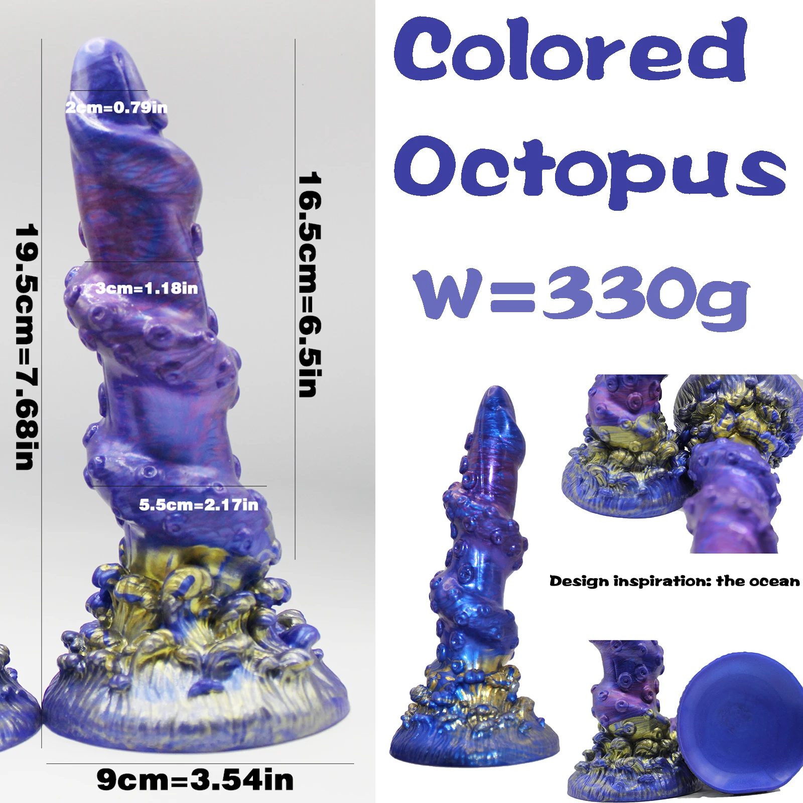 Dildo Realista Polvo com Ventosa Tentacle Strong