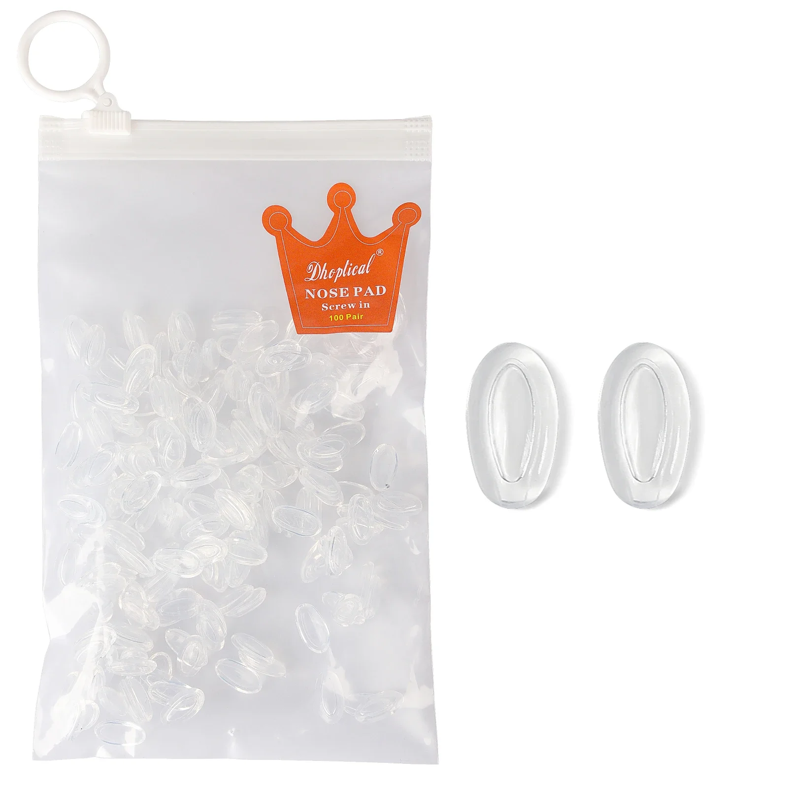 Dhoptical 100 Paar luftgepolsterte Brillen-Nasenpads, aufsteckbare, aufsteckbare Brillenteile für Optiker und Brillenreparaturwerkstätten – Detail 8