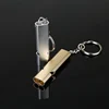 Portable Aluminum Safety Whistle For Outdoor Hiking Camping Survival Emergency Keychain Multi Tool Dual-tube Survival Whistle 1