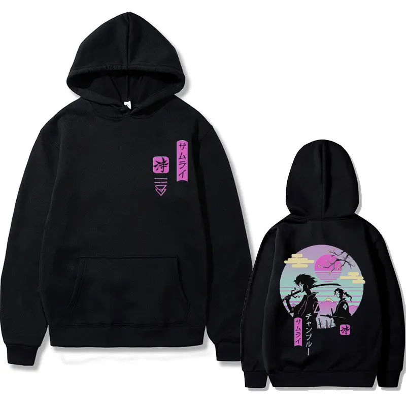 

Japanese Anime Samurai Chillhop Print Hoodie Male Autumn Winter Tops Sweatshirt Men Women Manga Cotton Casual Oversized Clothes