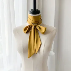 Elegant Silk Satin Hair Scarf for Women - Fashion Accessory for 2023 (Yellow)