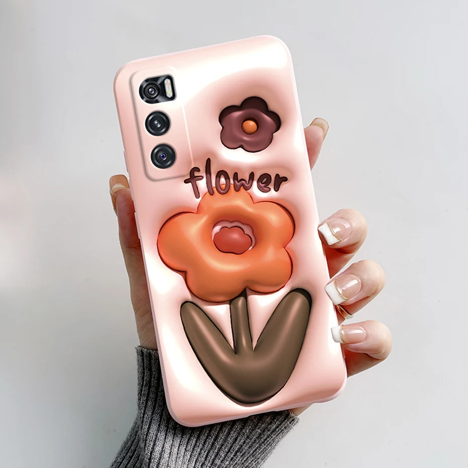 For Vivo V20 SE Case Vivo Y70 Phone Case V20SE Cute Rabbit Panda Painted TPU Soft Cover V2022 V2023 Camera Shockproof Back Coque 3