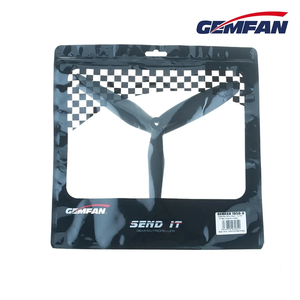 4pcs/2Pairs(2CW + 2CCW) Gemfan 1050 10X5X3 3-Blade Glass Nylon Fiber Propeller Multirotor 10" FPV Cinelifter MarcoQuad multirotor propeller