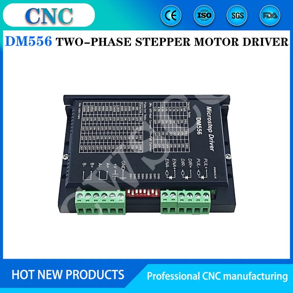 DM556 Digital Stepper motor driver 2 phase 5.6A for 57 86 stepper motor  NEMA23 NEMA34 Stepper Motor Controller
