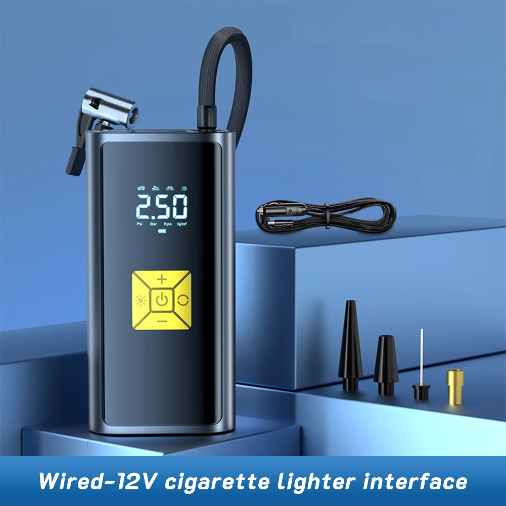 

New Wired Digital Inflator Tire Pump 150PSI Car Air Compressor For Motorcycles Bike Ball Tyre Digital Electric Inflatable Pump