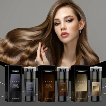 Shampoo da parrucchiere Tintura per capelli naturale Facile da colorare Capelli puliti Rafforzare Nutrire Levigante Crema colorante alla moda non irritante