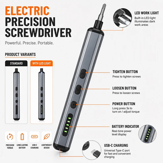 68 in 1 Precision Electric Screwdriver Set, Rechargeable Portable , Magnetic Bits for iPhone PC Watch Camera Glasses Repair 2