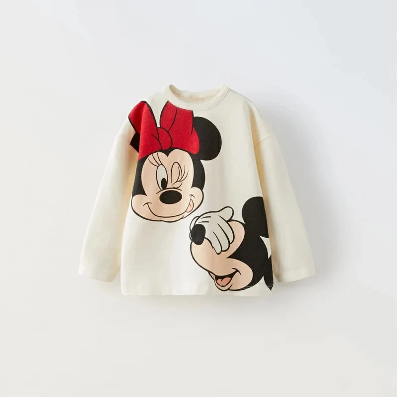 Disney Clothing Boys Long-sleeved TShirt Cartoon Monster Print Tees 0-6Age Children Cute Versatile Tees Baby Round Neck Tops 5