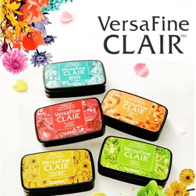 24 Color Ink Pad Tsukineko VersaFine CLAIR Quick Dry Detail Ink Pad / Making Greeting Cards / Smearing Stamps Ink Stamp Pad