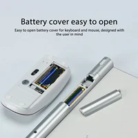 Wireless Keyboard Mouse Kit Slim Wireless Key Mouse Combo Portable Beautiful Power Saving Silent Button LED Indicator for Home - Image 4