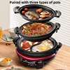 220V Multifunctional Electric Cookers,split Type Non-stick Pans for Match with Three Types of Pots Stir Fry, Stew, and Boil 1
