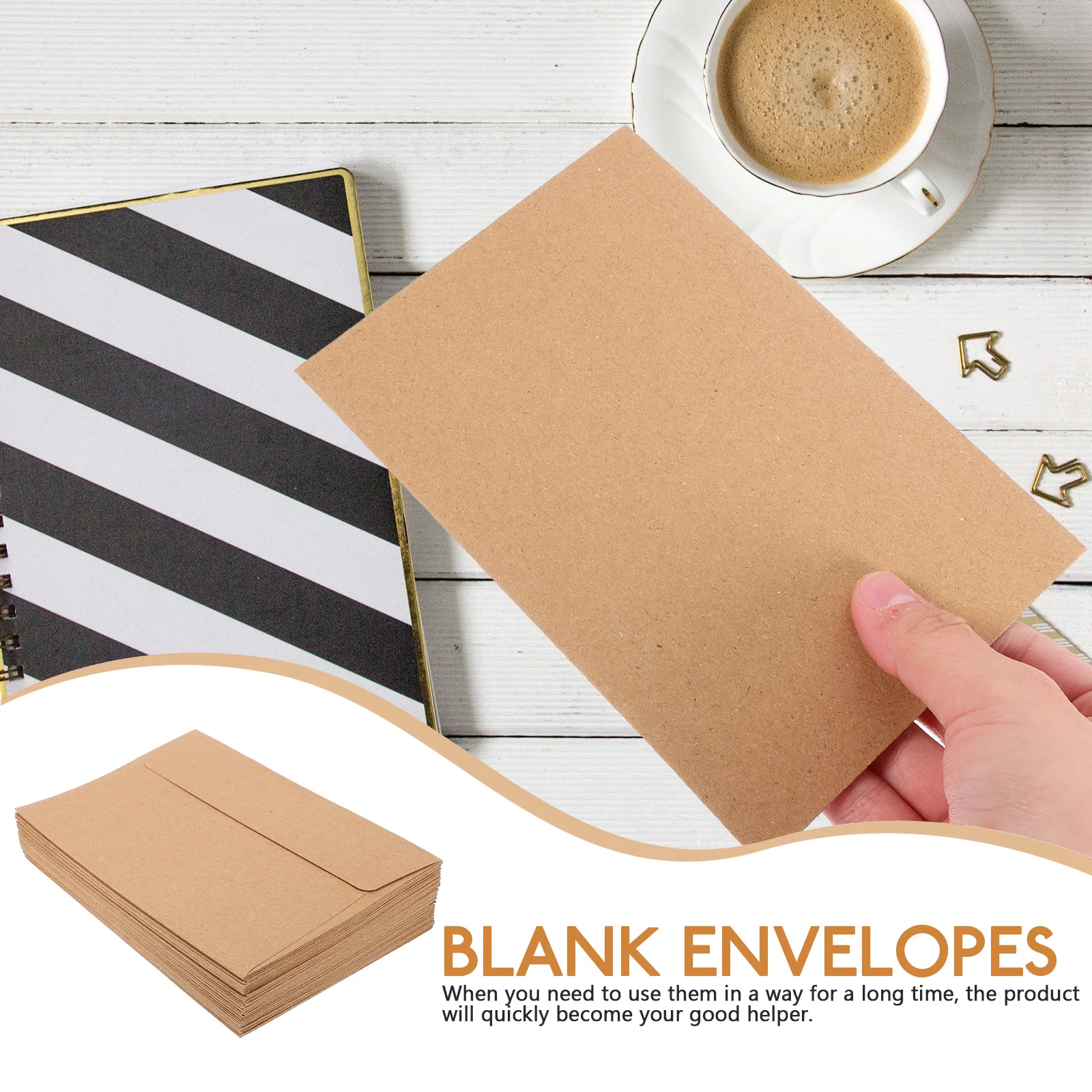 Kraft Paper Envelopes 50 Pcs A4 Invitation Wedding Blank Party Cards Printable Self Seal White Storage Festival