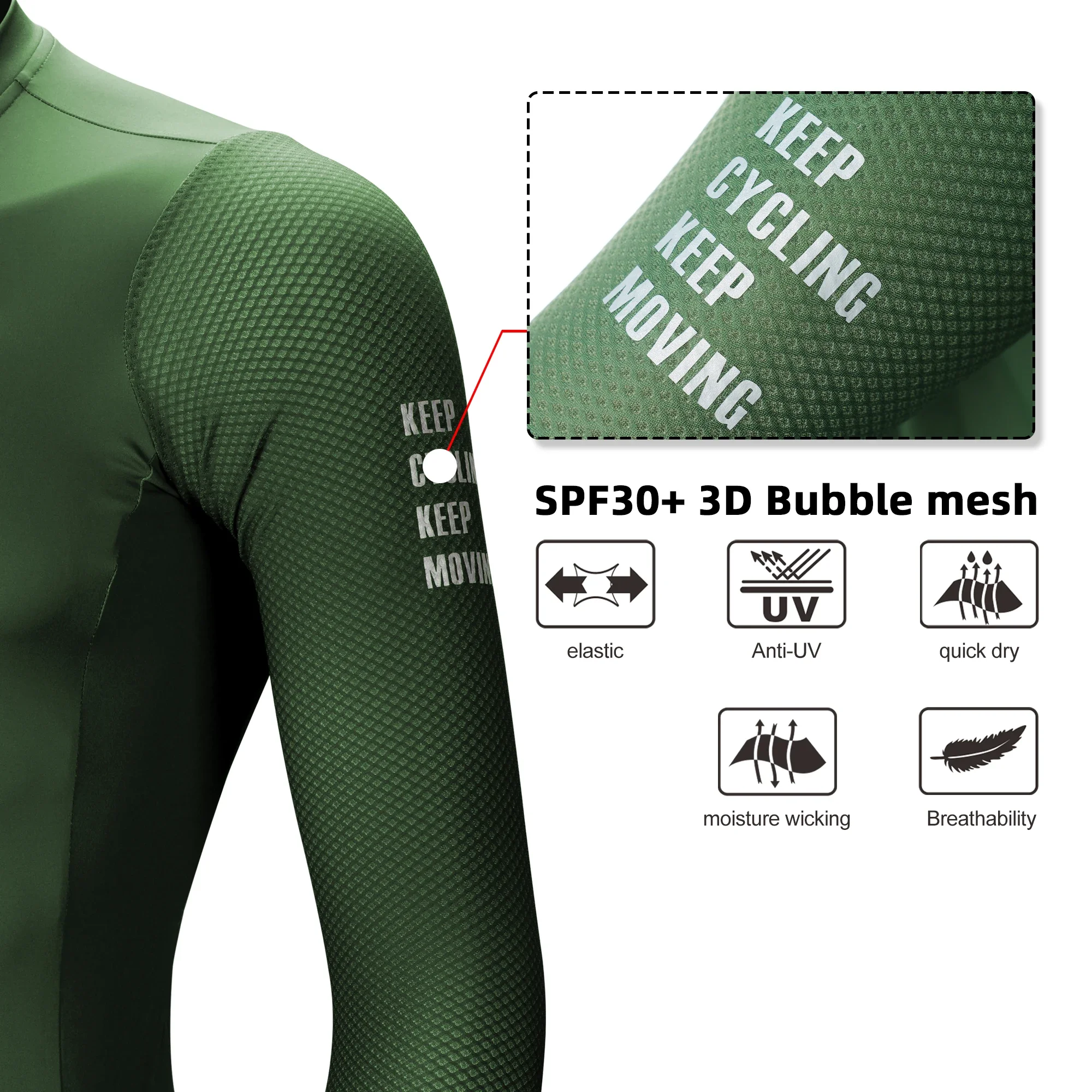 Cycling Jersey Slim Fit SPF 50+ Men Women Long Sleeves Breathable DAREVIE bike cycling jersey