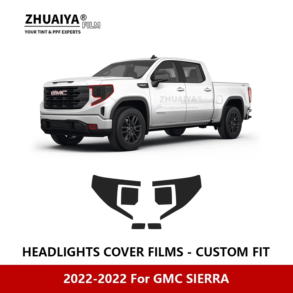 

For GMC SIERRA 2022-2022 Car Exterior Headlight Anti-scratch PPF precut Protective film Repair film Car stickers Accessories