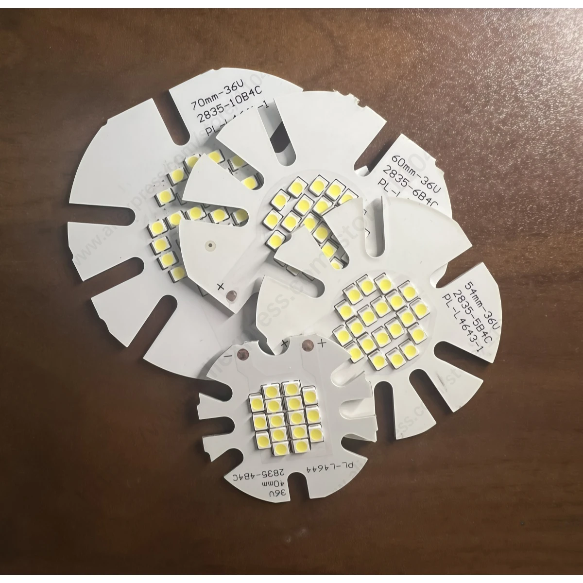 5PCS SMD 2835 흰색 지능형 임베디드 LED 조명 36V 15W-36W 원형 칩 전구 간단한 광원 액세서리