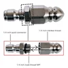 1/4" Quick Connect Stainless Steel High Pressure Nozzle - 15L/Min Pipe Unclogging Jet Spray Tip for Washer Systems Outdoor Clean 3