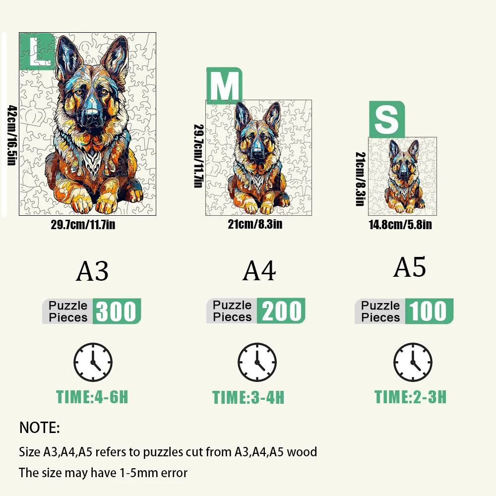 Puppy Dog Cat 3D Animal Puzzles Wooden Puzzle Adult Kids Jigsaw Puzzles Montessori Games Children Christmas Gifts Toys 2