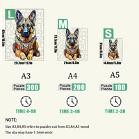 Puppy Dog Cat 3D Animal Puzzles Wooden Puzzle Adult Kids Jigsaw Puzzles Montessori Games Children Christmas Gifts Toys 2