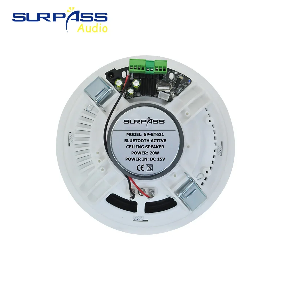 6 Inch 20W Built in Digital Class D Amplifier Bluetooth-compatible Ceiling Speaker Active Column