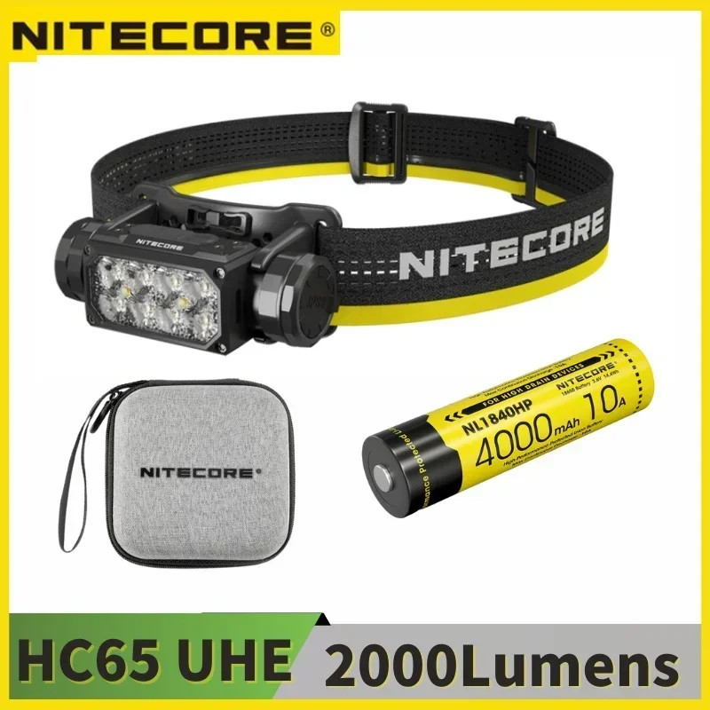 Nitecore 2000 Lumen Heavy Duty Metal Headlamp, USB-C Rechargeable with White, Red, and Reading Lights for Camping