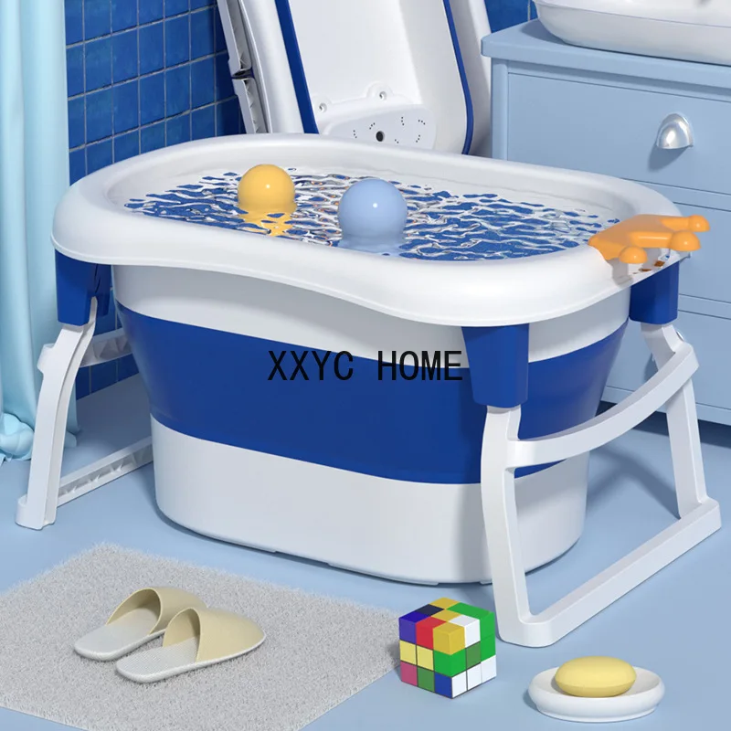 

Large Dual-use Baby Bathtub Convenient Folding Bath Basin Children's Home Bathroom Barrel Stable Load-bearing Bath Bucket