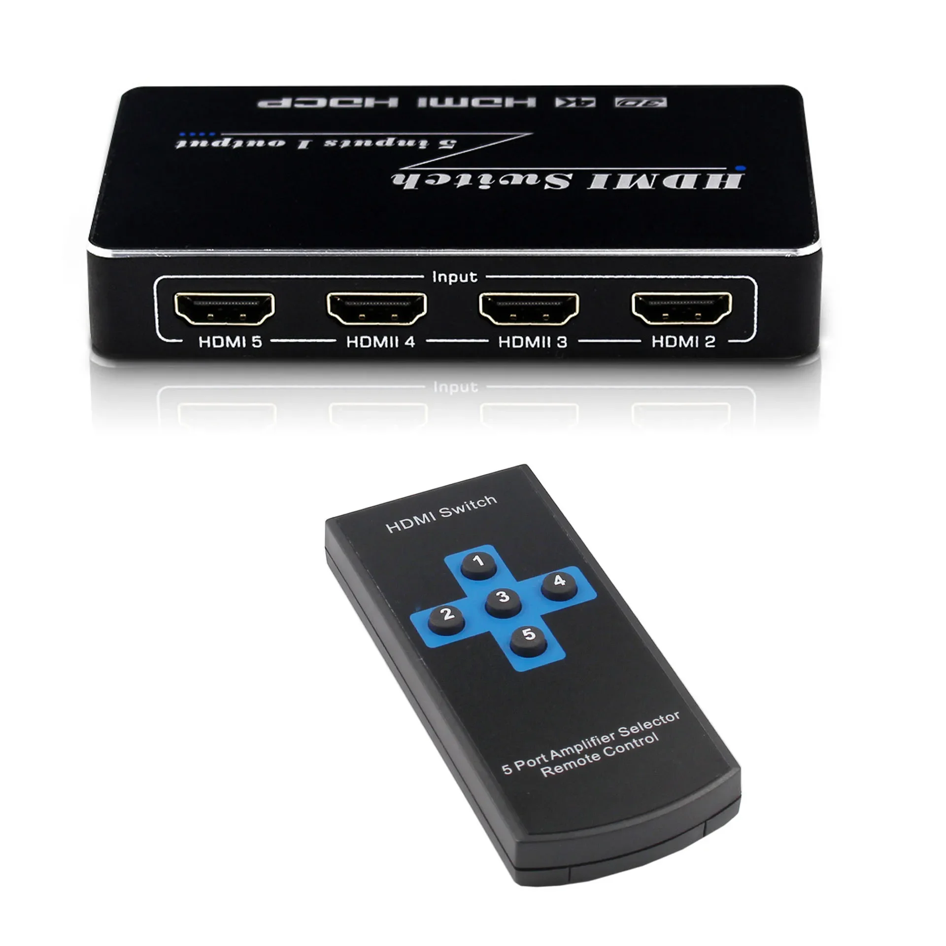 1080P 3D 4K Hdmi Video Switch 5 Input 1 Output 5X1 Convertitore Display Per Ps3 Ps4 Ps5 Dvd Xbox Laptop Pc A Tv Monitor Proiettore