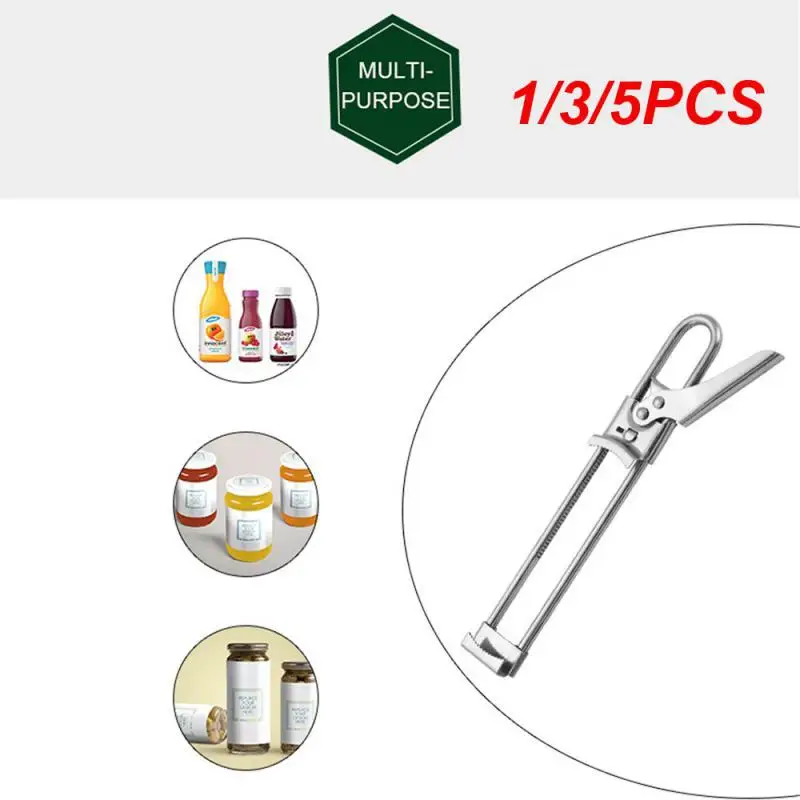 

1/3/5PCS Multifunctional Can Opener Beer Bottle Opener Adjustable Stainless Steel Manual Jar master Opener Gripper Kitchen