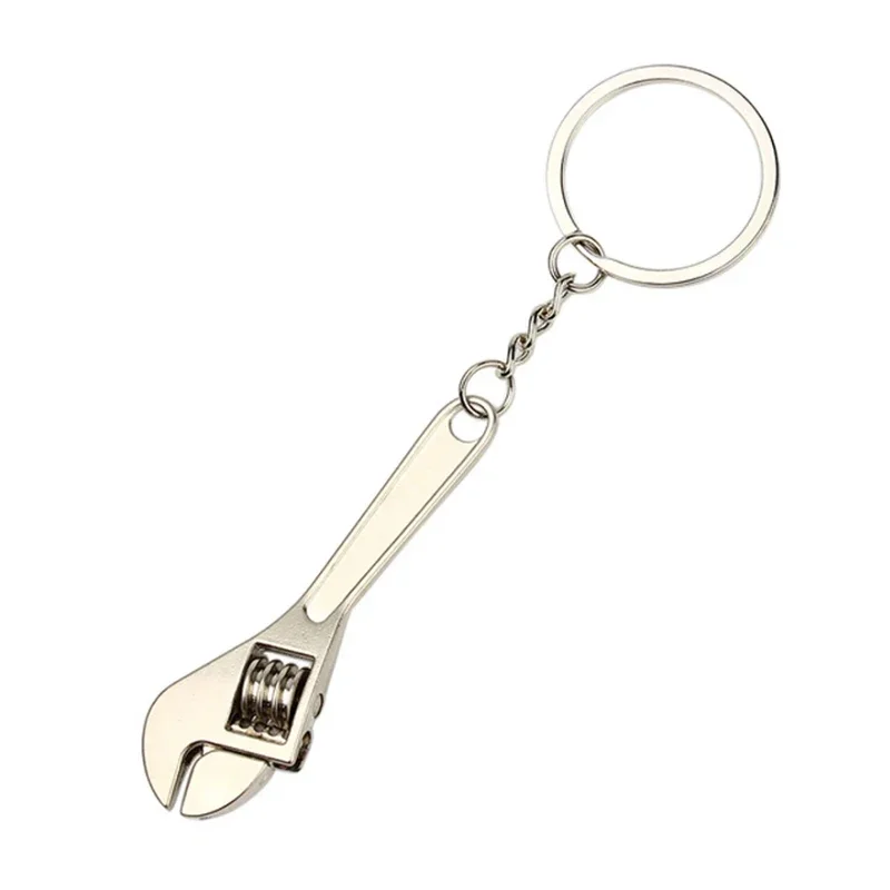 Simulation Tool Keychain Metal Wrench Car Gift Pendant Adjustable