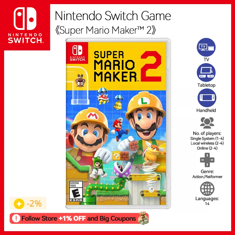 Nintendo Super Mario Maker 2 Game Deals Super Mario Maker Ii For Nintendo  Switch Oled Nintendo Switch Lite Nintendo Switch - Game Deals - AliExpress