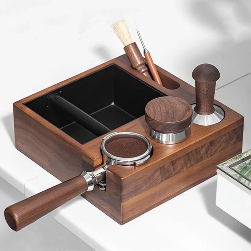 Delonghi Breville용 목재 커피 탬퍼 스테이션 스탠드, 커피 노크 박스, 지지대 베이스 프로타필터 거치대 디스트리뷰터 매트, 51mm, 53mm Best5 Delonghi Breville용 목재 커피 탬퍼 스테이션 스탠드, 커피 노크 박스, 지지대 베이스 프로타필터 거치대 디스트리뷰터 매트, 51mm, 53mm Best5