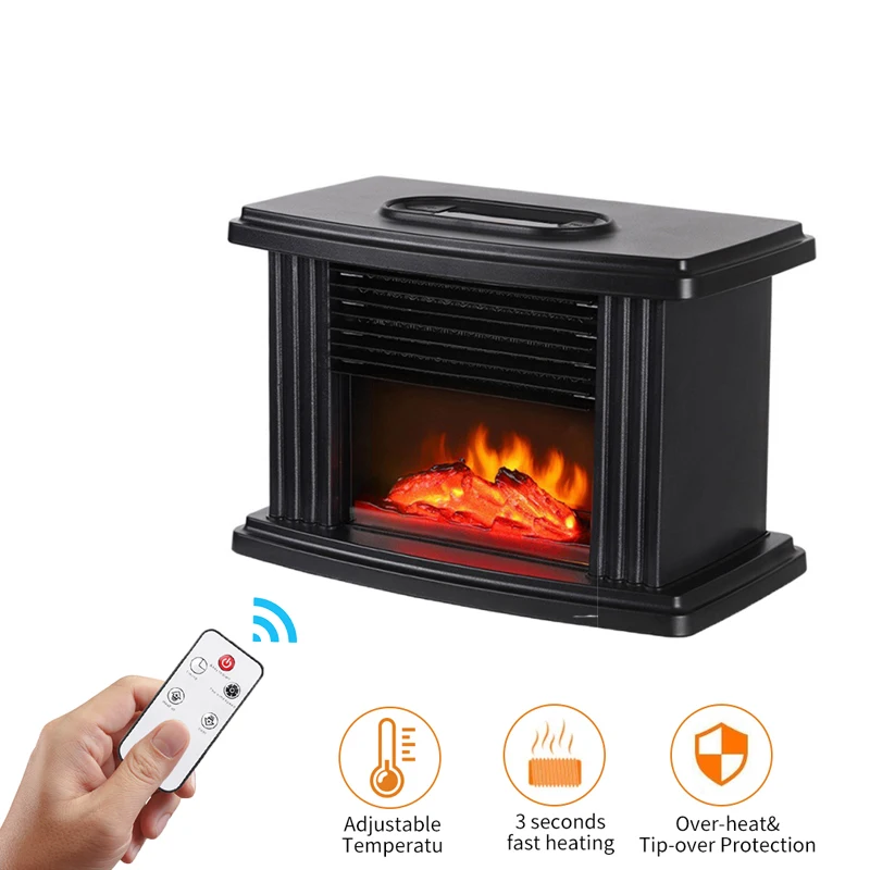 

Electric Fireplace Heater For Room Flame Effect Heating Stove With Remote Control Winter Hand Foot Warmers For Office