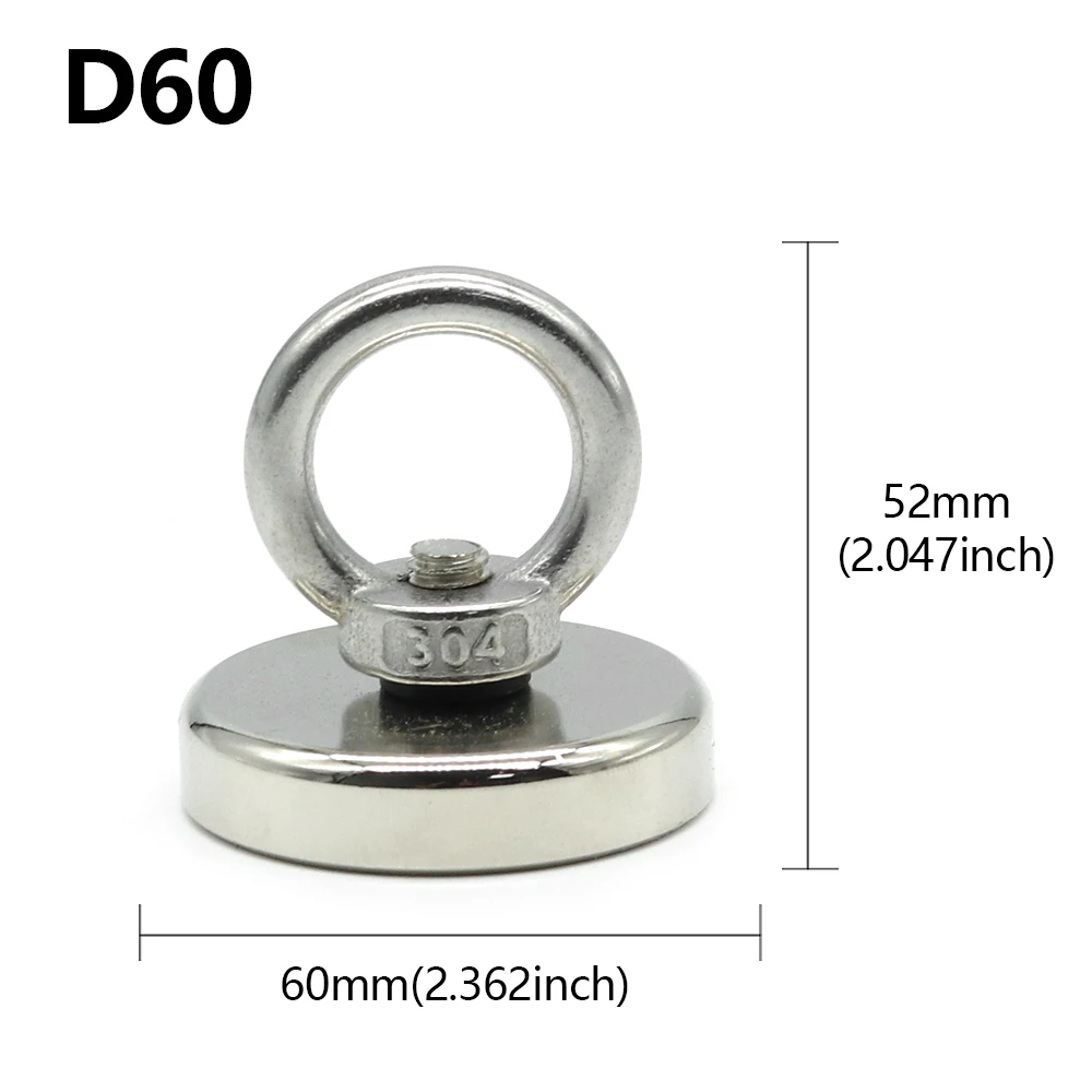 High-Performance Neodymium Magnet with Countersunk Hole and Eyebolt for Heavy-Duty Applications