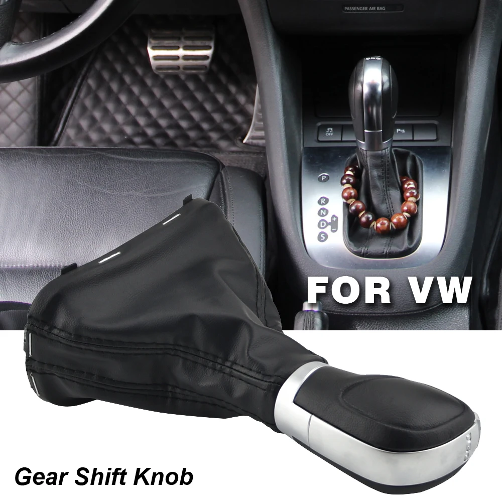 Car Leather GEAR Shift Knob Shift Knobs For VW Golf 6 Jetta MK6 EOS