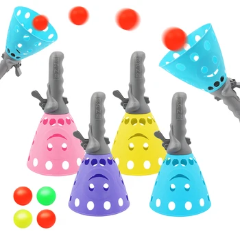 Parent-Child Outdoor Kids Fun Ejection To Catch a Ball Launch Throwing Toy Pinball Sense Training Equipment Pair Catch Ball Game 1