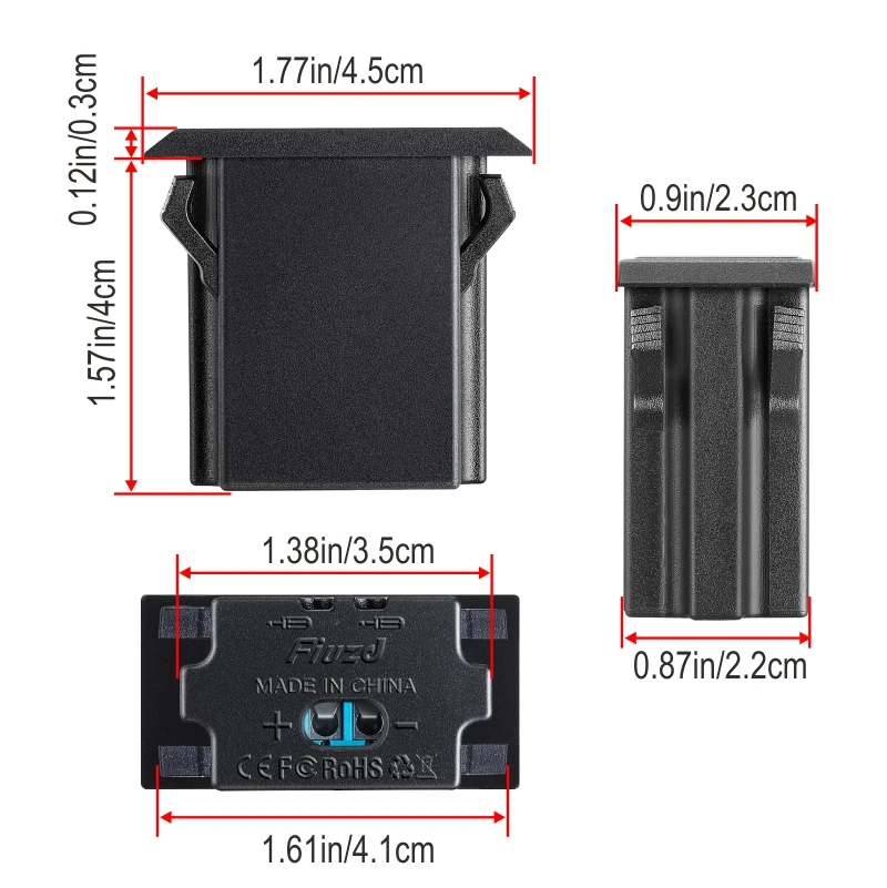 12V 자동차용 USB 소켓 아울렛 기술 보안 고속 충전 범용 신뢰성 높은 USB 포트 12V/24V 보트 RV 오토바이용