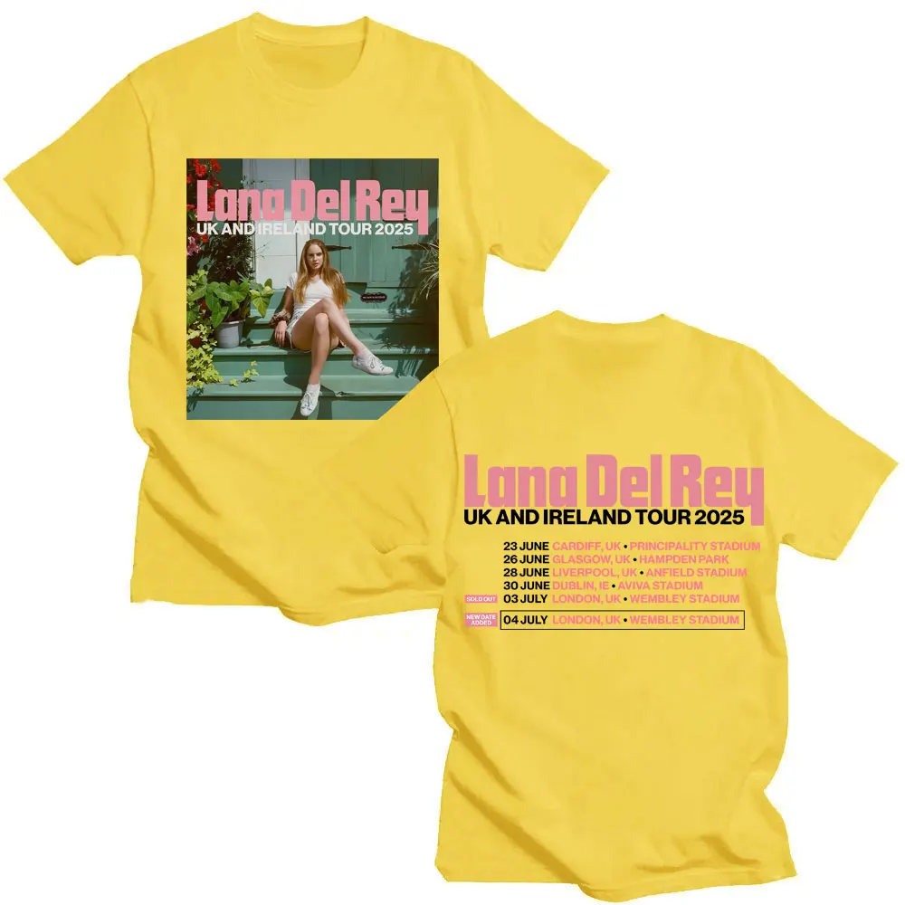 LANA 2025 Tシャツ Lana Del Rey UK and Ireland Tour 2025 T Shirt Men Women Hip Hop