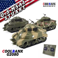 COOLBANK 1:16 RC Tank High Speed Drift RC Cars Stuart M5A1 Light Tank Military Vehicles Off Road Car Tanks Model hobby Toys Boys 1
