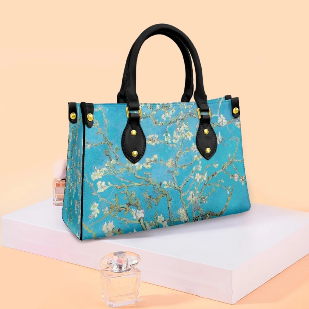 

Oil Paint Floral Elegant Women's Handbag Evening Teen Girls Plum Blossom Luxur Side Bag Ladies Cross Bags Make Up Fresh