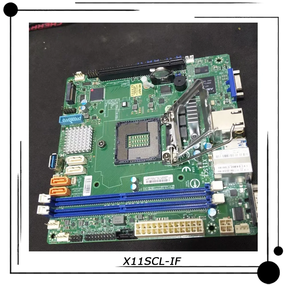 

X11SCL-IF For Supermicro Server Mini-ITX Motherboard Intel C242 LGA-1151 DDR4 Support 8th/9th Generation Core i3 E-2100 E-2200