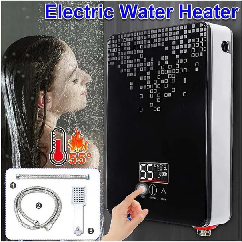 220V 6500W Electric Water Heater Instant Tankless Water Heater Bathroom  Shower Multi-purpose Household Hot-Water Heater - AliExpress