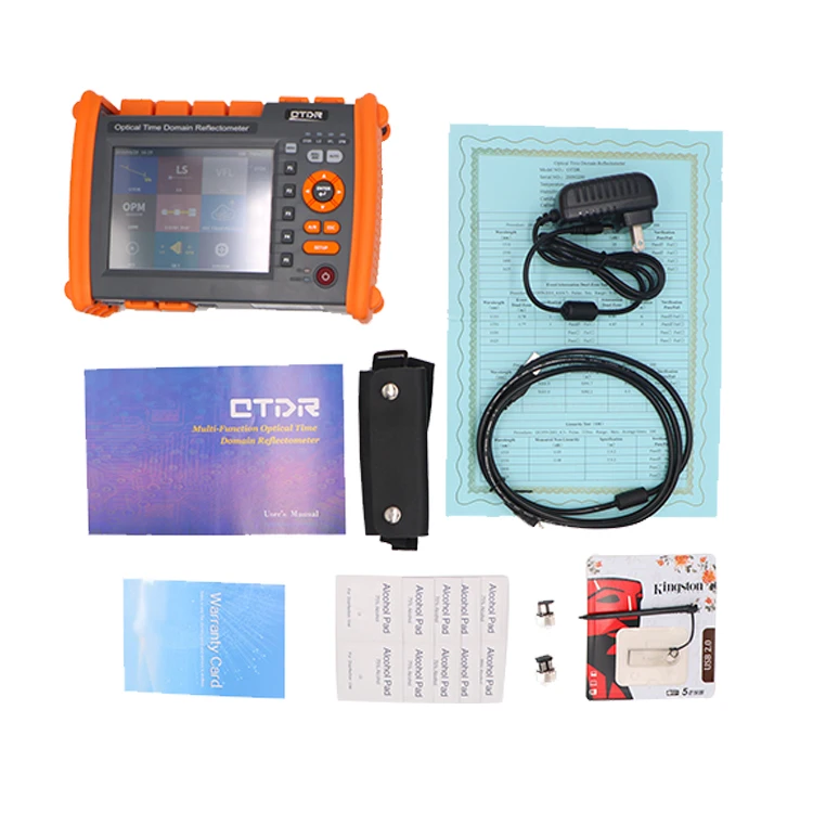 FCST080614 미니 OTDR 850nm 1300nm 1310nm SM MM 테스트 기기 FTTH 네트워크 유지보수용 파장 1550nm 커넥터 타입 SC FC