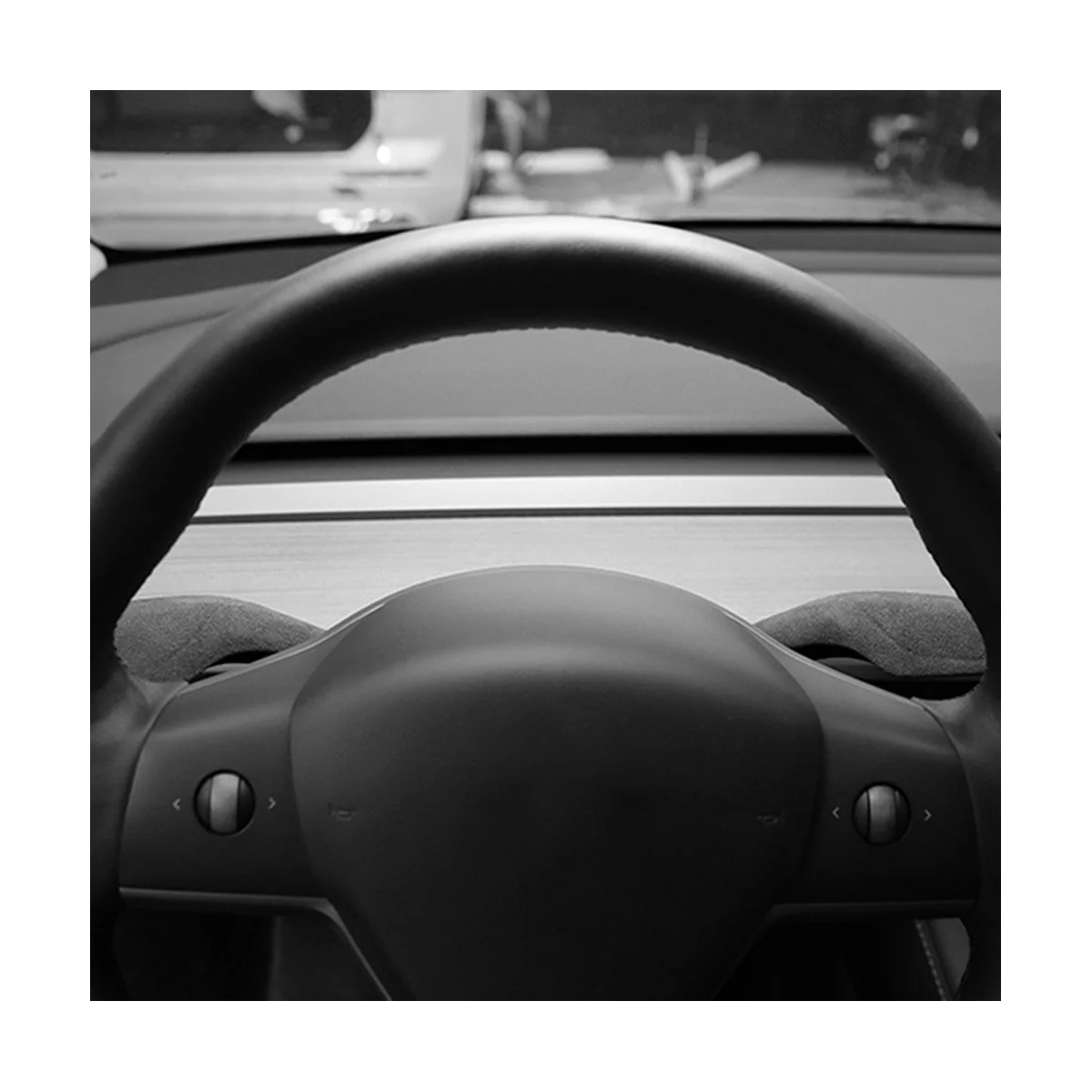 

Для Tesla Model-Y Shift защита лопастей замшевый кожаный меховой переключатель Обложка Корпус модификация интерьера углеродный черный