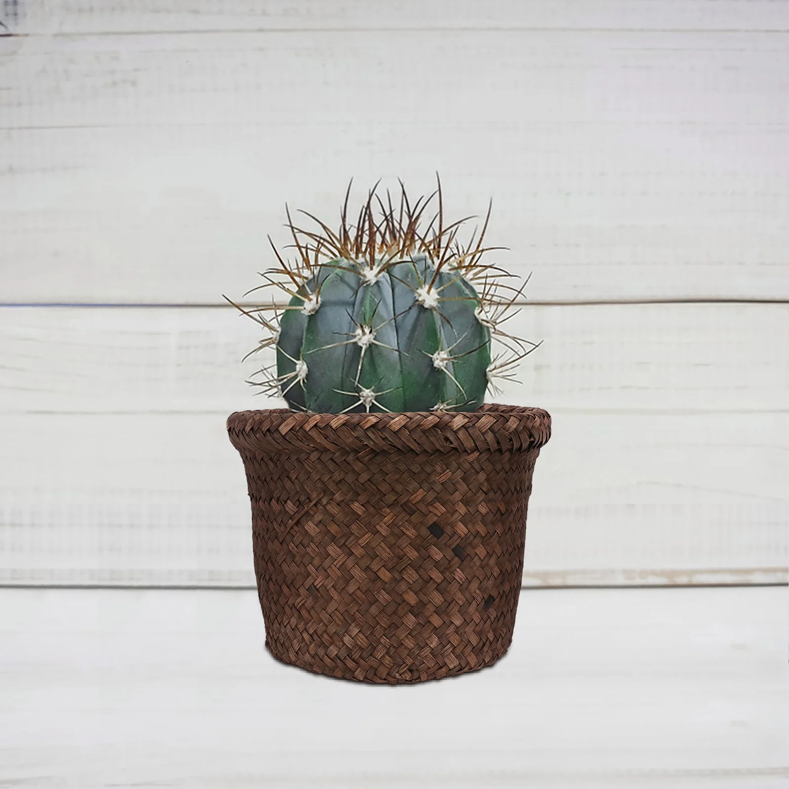 

Woven Seagrass Planter Basket Wicker Flower Pot Straw Plant Container Rattan Beach Fruit Basket Pen Pencil Cup Gift Food Storage