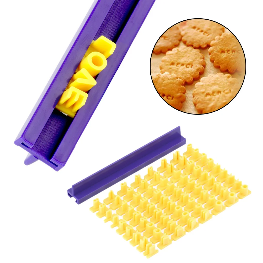 Biscuits Baking Printing Alphabet Mold Cookies Cutter Word Press Stamp Baking Mold Cake Curling Embossing Cookie DIY Tools